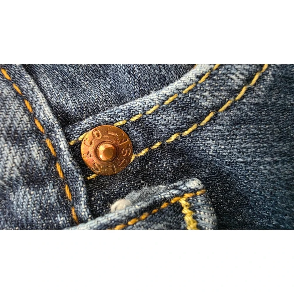 Levis 505 Regular Fit Straight Leg Blue Denim Jeans Mens 34x30 Medium Wash